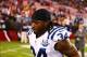 Nov 24, 2013; Phoenix, AZ, USA; Indianapolis Colts running back Trent Richardson (34) against the Arizona Cardinals at University of Phoenix Stadium. The Cardinals defeated the Colts 40-11. Mandatory Credit: Mark J. Rebilas-USA TODAY Sports