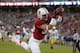 PALO ALTO, CA - NOVEMBER 30: Cajuste Devon #89 of the Stanford Cardinal catches a sixteen yard touchdown pass against the Notre Dame Fighting Irish during the first quarter at Stanford Stadium on November 30, 2013 in Palo Alto, California. (Photo by The