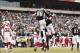 Dec 1, 2013; Philadelphia, PA, USA; Philadelphia Eagles tight end Zach Ertz (86) celebrates scoring a touchdown with center Jason Kelce (62) during the third quarter against the Arizona Cardinals at Lincoln Financial Field. The Eagles defeated the Cardina
