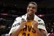 CLEVELAND, OH - NOVEMBER 30: Andrew Bynum #21 of the Cleveland Cavaliers smiles wide following the victory over the Chicago Bulls at The Quicken Loans Arena on November 30, 2013 in Cleveland, Ohio. NOTE TO USER: User expressly acknowledges and agrees tha