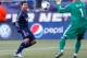FOXBORO, MA - MARCH 23: Matt Reis #1 of New England Revolution makes a save on kick by Claudio Bieler #16 of Sporting KC in the second half at Gillette Stadium on March 23, 2013 in Foxboro, Massachusetts. (Photo by Jim Rogash/Getty Images)