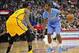 December 1, 2013; Los Angeles, CA, USA; Los Angeles Clippers point guard Chris Paul (3) controls the ball against the defense of Indiana Pacers small forward Paul George (24) during the second half at Staples Center. Mandatory Credit: Gary A. Vasquez-USA