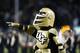 ORLANDO, FL - NOVEMBER 29: The Central Florida Knights mascot performs against the South Florida Bulls during the first half of the game at Bright House Networks Stadium on November 29, 2013 in Orlando, Florida. (Photo by Joe Robbins/Getty Images)