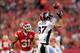 KANSAS CITY, MO - DECEMBER 01: Wide receiver Eric Decker #87 of the Denver Broncos makes a catch as cornerback Marcus Cooper #31 of the Kansas City Chiefs defends during the game at Arrowhead Stadium on December 1, 2013 in Kansas City, Missouri. (Photo