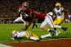 TUSCALOOSA, AL - NOVEMBER 09: T.J. Yeldon #4 of the Alabama Crimson Tide scores a touchdown in the third quarter against the LSU Tigers at Bryant-Denny Stadium on November 9, 2013 in Tuscaloosa, Alabama. (Photo by Kevin C. Cox/Getty Images)