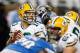 DETROIT, MI - NOVEMBER 28: Matt Flynn #10 of the Green Bay Packers looks for a open receiver while playing the Detroit Lions at Ford Field on November 28, 2013 in Detroit, Michigan. (Photo by Gregory Shamus/Getty Images)