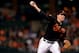 BALTIMORE, MD - AUGUST 23: Pitcher Jim Johnson #43 of the Baltimore Orioles works the ninth inning against the Oakland Athletics at Oriole Park at Camden Yards on August 23, 2013 in Baltimore, Maryland. The Baltimore Orioles won, 9-7.(Photo by Patrick Smi