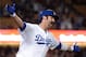 LOS ANGELES, CA - SEPTEMBER 10: Scott Van Slyke #33 of the Los Angeles Dodgers celebrates his two run homerun to win the game 5-3 during the 11th inning at Dodger Stadium on September 10, 2013 in Los Angeles, California. (Photo by Harry How/Getty Images
