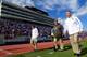 LAWRENCE, KS - NOVEMBER 16: Head coach Charlie Weis of the Kansas Jayhawks watches walks off the field during halftime of the game against the West Virginia Mountaineers at Memorial Stadium on November 16, 2013 in Lawrence, Kansas. (Photo by Jamie Squir