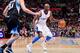 LOS ANGELES, CA - APRIL 10: Lamar Odom #7 of the Los Angeles Clippers controls the ball against the Greg Stiemsma #34 of the Minnesota Timberwolves at Staples Center on April 10, 2013 in Los Angeles, California. NOTE TO USER: User expressly acknowledges a