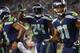 SEATTLE, WA - SEPTEMBER 15: Running back Marshawn Lynch #24 of the Seattle Seahawks celebrates after scoring a touchdown in the third quarter against the San Francisco 49ers at CenturyLink Field on September 15, 2013 in Seattle, Washington. (Photo by Ot