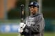 DETROIT, MI - OCTOBER 16: Curtis Granderson #14 of the New York Yankees looks on during batting practice against the Detroit Tigers during game three of the American League Championship Series at Comerica Park on October 16, 2012 in Detroit, Michigan. (