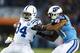 NASHVILLE, TN - NOVEMBER 14: Trent Richardson #34 of the Indianapolis Colts carries the ball against the defense of Michael Griffin #33 of the Tennessee Titans in the second quarter at LP Field on November 14, 2013 in Nashville, Tennessee. (Photo by An