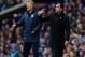 LIVERPOOL, ENGLAND - MARCH 09: Wigan manager Roberto Martinez gestures as Everton manager David Moyes looks on during the FA Cup Sixth Round match between Everton and Wigan Athletic at Goodison Park on March 9, 2013 in Liverpool, England. (Photo by Mich