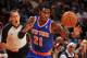 AUBURN HILLS, MI - NOVEMBER 19: Iman Shumpert #21 of the New York Knicks dribbles the ball against the Detroit Pistons on November 19, 2013 at The Palace of Auburn Hills in Auburn Hills, Michigan. NOTE TO USER: User expressly acknowledges and agrees that