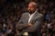DENVER, CO - NOVEMBER 29: Mike Woodson of the New York Knicks coaches against the Denver Nuggets on November 29, 2013 at the Pepsi Center in Denver, Colorado. NOTE TO USER: User expressly acknowledges and agrees that, by downloading and/or using this Pho