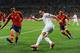 DONETSK, UKRAINE - JUNE 23: Franck Ribery of France controls the ball infront of Alvaro Arbeloa of Spain during the UEFA EURO 2012 quarter final match between Spain and France at Donbass Arena on June 23, 2012 in Donetsk, Ukraine. (Photo by Laurence Grif
