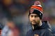 CHICAGO, IL - NOVEMBER 17: Jay Cutler #6 of the Chicago Bears talks to a teammate on the sidelines against the Baltimore Ravens at Soldier Field on November 17, 2013 in Chicago, Illinois. The Bears defeated the Ravens 23-20 in overtime. (Photo by Jonath