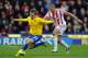 STOKE ON TRENT, ENGLAND - DECEMBER 29: Jonathan Walters (R) of Stoke City in action with Luke Shaw of Southampton during the Barclays Premier League match between Stoke City and Southampton at Britannia Stadium on December 29, 2012 in Stoke on Trent, Engl