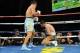 Jun 29, 2013; Mashantucket, CT, USA; Junior middleweight Gennady Golovkin (blue trunks) knocks out Matthew Macklin (green trunks) during their WBA/IBO bout at Foxwoods Resort and Casino-MGM Grand Theatre. Golovkin won via third round knockout. Mandatory C