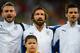 RECIFE, BRAZIL - JUNE 19: (L-R) Daniele De Rossi, Andrea Pirlo and Christian Maggio of Italy sing the anthems prior to the FIFA Confederations Cup Brazil 2013 Group A match between Italy and Japan at Arena Pernambuco on June 19, 2013 in Recife, Brazil.