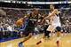 Dec 3, 2013; Philadelphia, PA, USA; Orlando Magic guard Arron Afflalo (4) is defended by Philadelphia 76ers guard Michael Carter-Williams (1) during the first quarter at the Wells Fargo Center. Mandatory Credit: Howard Smith-USA TODAY Sports