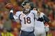 KANSAS CITY, MO - DECEMBER 01: Quarterback Peyton Manning #18 of the Denver Broncos throws a pass against the Kansas City Chiefs during the second half on December 1, 2013 at Arrowhead Stadium in Kansas City, Missouri. Denver beat Kansas City 35-28. (P