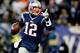 FOXBORO, MA - NOVEMBER 24: Quarterback Tom Brady #12 of the New England Patriots looks to pass against the Denver Broncos during a game at Gillette Stadium on November 24, 2013 in Foxboro, Massachusetts. (Photo by Jim Rogash/Getty Images)