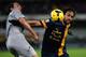 VERONA, ITALY - NOVEMBER 23: Luca Toni (R) of Hellas Verona FC competes with Dario Dainelli of AC Chievo Verona during the Serie A match between Hellas Verona FC and AC Chievo Verona at Stadio Marc'Antonio Bentegodi on November 23, 2013 in Verona, Italy.
