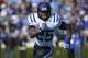 Nov 30, 2013; Chapel Hill, NC, USA; Duke Blue Devils running back Jela Duncan (25) runs in the second quarter at Kenan Memorial Stadium. Mandatory Credit: Bob Donnan-USA TODAY Sports