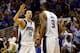 ORLANDO, FL - JUNE 09: Hedo Turkoglu #15 of the Orlando Magic gives teammate Rashard Lewis #9 a high five in the fourth quarter of Game Three of the 2009 NBA Finals against the Los Angeles Lakers on June 9, 2009 at Amway Arena in Orlando, Florida. NOTE