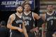 SACRAMENTO, CA - NOVEMBER 13: Deron Williams #8, Paul Pierce #34 and Joe Johnson #7 of the Brooklyn Nets in a game against the Sacramento Kings on November 13, 2013 at Sleep Train Arena in Sacramento, California. NOTE TO USER: User expressly acknowledges