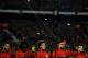 BRUSSELS, BELGIUM - OCTOBER 15: Mousa Dembele, Romelu Lukaku, Axel Witsel, Nacer Chadli and Kevin Mirallas of Belgium stand for the national anthem prior to the FIFA 2014 World Cup Qualifying Group A match between Belgium and Wales at King Baudouin Stadi