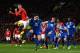 MANCHESTER, ENGLAND - DECEMBER 04: Chris Smalling of Manchester United competes with Gareth Barry of Everton during the Barclays Premier League match between Manchester United and Everton at Old Trafford on December 4, 2013 in Manchester, England. (Phot