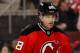 NEWARK, NJ - NOVEMBER 27: Jaromir Jagr #68 of the New Jersey Devils looks on during a stop in play against the New Jersey Devils at Prudential Center on November 27, 2013 in Newark, New Jersey. (Photo by Elsa/Getty Images)