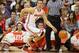 Nov 29, 2013; Columbus, OH, USA; Ohio State Buckeyes guard Aaron Craft (4) turns up the court with the ball in the game against the North Florida Ospreys at the Schottenstein Center. Ohio State won the game 99-64. Mandatory Credit: Greg Bartram-USA TODAY