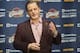 CLEVELAND, OH - OCTOBER 30: Team owner Dan Gilbert of the Cleveland Cavaliers talks to the media prior to the game against the Brooklyn Nets at Quicken Loans Arena on October 30, 2013 in Cleveland, Ohio. NOTE TO USER: User expressly acknowledges and agree