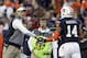 Nov 30, 2013; Auburn, AL, USA; Auburn Tigers head coach Gus Malzahn high fives quarterback Nick Marshall (14) during the second quarter at Jordan Hare Stadium. Mandatory Credit: John Reed-USA TODAY Sports