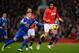 MANCHESTER, ENGLAND - DECEMBER 04: Marouane Fellaini of Manchester United competes with Ross Barkley of Everton during the Barclays Premier League match between Manchester United and Everton at Old Trafford on December 4, 2013 in Manchester, England. (P