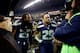 SEATTLE, WA - DECEMBER 02: Cornerback Richard Sherman #25 and free safety Earl Thomas #29 of the Seattle Seahawks celebrate after defeating the New Orleans Saints 34-7 in a game at CenturyLink Field on December 2, 2013 in Seattle, Washington. (Photo by