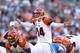SAN DIEGO, CA - DECEMBER 01: Quarterback Andy Dalton #14 of the Cincinnati Bengals calls signals in the game with the San Diego Chargers at Qualcomm Stadium on December 1, 2013 in San Diego, California. The Bengals won 17-10. (Photo by Stephen Dunn/Gett
