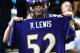 NEW ORLEANS, LA - FEBRUARY 03: A fan of the Baltimore Ravens holds up a Ray Lewis #52 jersey against the San Francisco 49ers during Super Bowl XLVII at the Mercedes-Benz Superdome on February 3, 2013 in New Orleans, Louisiana. (Photo by Harry How/Getty