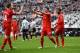 NEWCASTLE UPON TYNE, ENGLAND - APRIL 27: Fabio Borini of Liverpool celebrates scoring the fifth Liverpool goal with Jordan Henderson (L) and Daniel Sturridge during the Barclays Premier League match between Newcastle United and Liverpool at St James' Par