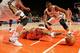 NEW YORK, NY - DECEMBER 1: Kenyon Martin #3 of the New York Knicks dives to gain control of the ball during a game against the New Orleans Pelicans at Madison Square Garden in New York City on December 1, 2013. NOTE TO USER: User expressly acknowledges a