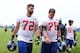 Rookie offensive linemen Justin Pugh (first round, left) and Eric Herman (seventh round).