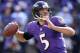 Nov 10, 2013; Baltimore, MD, USA; Baltimore Ravens quarterback Joe Flacco (5) prepares to throw the ball against the Cincinnati Bengals at M&T Bank Stadium. Mandatory Credit: Mitch Stringer-USA TODAY Sports