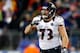 FOXBORO, MA - JANUARY 20: Marshal Yanda #73 of the Baltimore Ravens reacts after play against the New England Patriots during the 2013 AFC Championship game at Gillette Stadium on January 20, 2013 in Foxboro, Massachusetts. (Photo by Jared Wickerham/Get