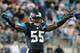 JACKSONVILLE, FL - DECEMBER 05: Geno Hayes #55 of the Jacksonville Jaguars asks the crowd for noise during the game against the Houston Texans at EverBank Field on December 5, 2013 in Jacksonville, Florida. (Photo by Sam Greenwood/Getty Images)