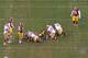 Brooks (No. 55) looks on at the wreckage caused by fellow 49ers pass-rushers Justin (No. 94) and Aldon Smith (No. 99).