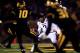 COLUMBIA, MO - NOVEMBER 30: Quarterback Johnny Manziel #2 of the Texas A&M Aggies scrambles during the game against the Missouri Tigers on November 30, 2013 in Columbia, Missouri. (Photo by Jamie Squire/Getty Images)